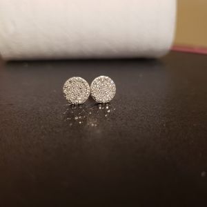 Diamond Earrings 1/4 ct tw Roundcut 10K White Gold